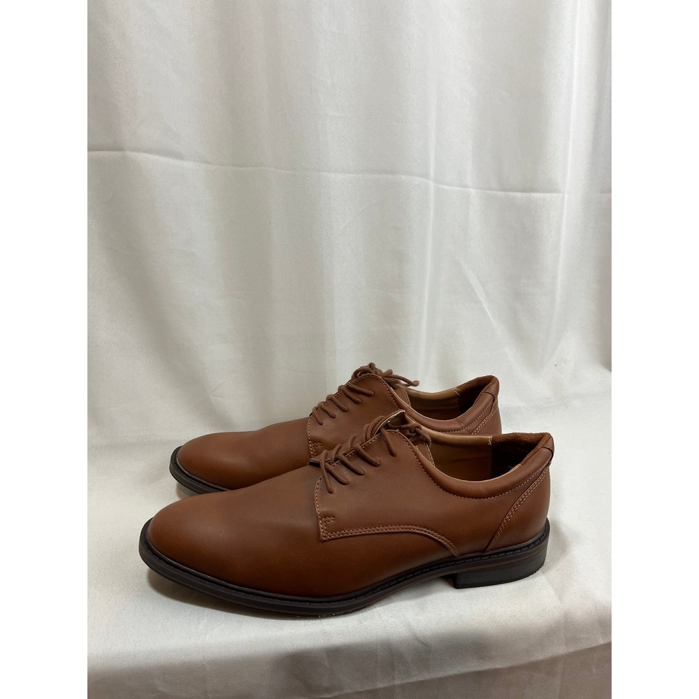 Goodfellow & Co Mens Cognac Brown Derby Dress Shoes Memory Foam Size 11.5
